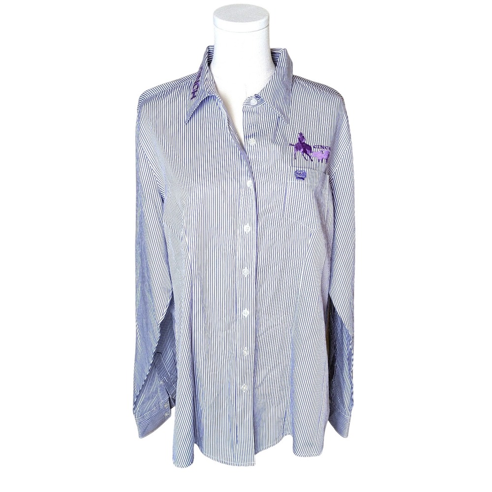 Cinch x Honda Western Button-Up Shirt Purple Stripe Size‎ XXL